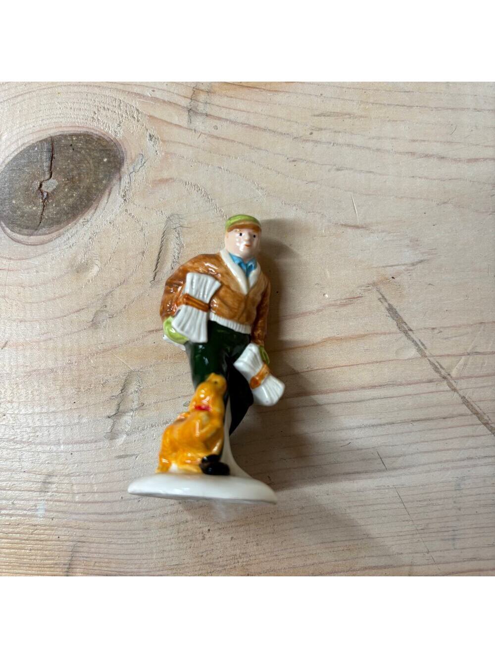 Department 56 EUC Vintage 1993 Village News Delivery Mail Carrier Ceramic